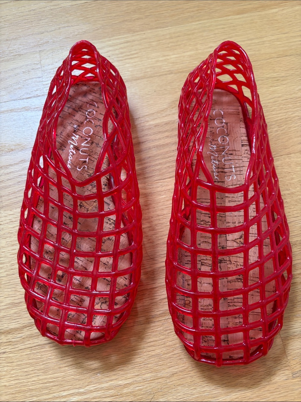 Coconuts by Matisse Red Jelly Grid Slip-On Sandals